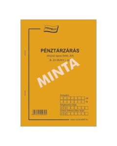 B.22-26/A/V PÉNZTÁRZÁRÁS, 25X2X2 PÉLDÁNY, ÁLLÓ, A/5