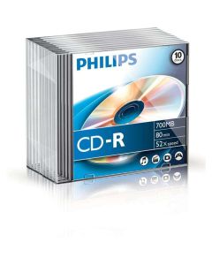 CD Philips CD-R80 SLIM 52x írható CD