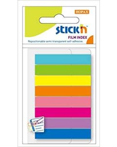OLDALJELÖLŐ MŰANYAG, NEON SZÍNEK, 45X8MM, 8X20 LAP