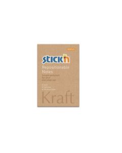 JEGYZETTÖMB ÖNTAPADÓ KRAFT NOTES, NATÚR BARNA, 76X51MM, 100 LAP