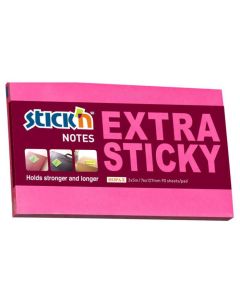 JEGYZETTÖMB ÖNTAPADÓ EXTRA STICKY, NEON PINK, 76X127MM, 90 LAP
