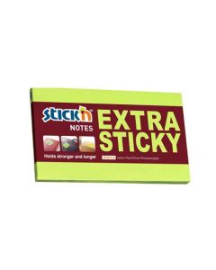 JEGYZETTÖMB ÖNTAPADÓ EXTRA STICKY, NEON ZÖLD, 76X127MM, 90 LAP