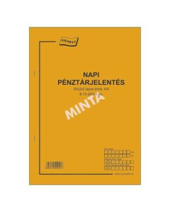 B.13-24/V NAPI PÉNZTÁRJELENTÉS, ÁLLÓ, 25X2X2 LAPOS, A/4