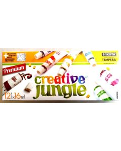 TEMPERA SAKOTA, 12 DB-OS DZSUNGEL 16 ML, FÉM TUBUSOS