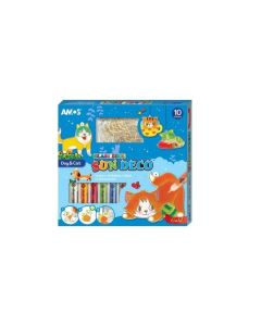 ÜVEGFESTÉK SZETT, 10X22 ML+12 DB FESTHETŐ KÉP, DOG&CAT