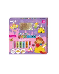 ÜVEGFESTÉK SZETT, 10X22 ML+12 DB FESTHETŐ KÉP, PRINCESS