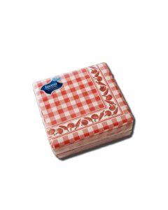 SZALVÉTA 33*33, PICNIC, 33X33 CM, 45/CSOMAG, PAPRIKA