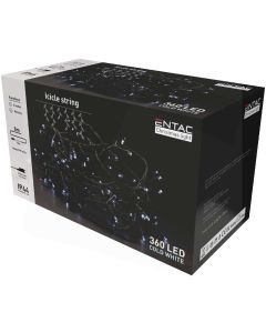 KARÁCSONYI FÉNYSOR, ENTAC IP44 JÉGCSAPFŰZÉR, 360 LED CW 8M, HIDEG FEHÉR