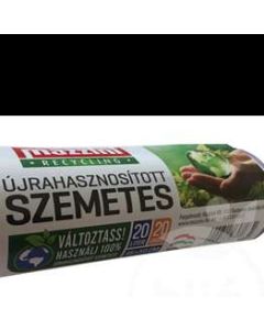 SZEMETESZSÁK ÚJRAHASZNOSÍTOTT, 20 L, 45X50 CM, 20 DB/csomag