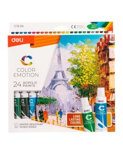 AKRILFESTÉK DELI, COLOR EMOTION, 24X12 ML