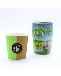 TUTI PARTY, PAPÍRPOHÁR, 1 DL, SZÍNES, 10 DB/CS