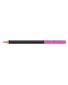 CERUZA FABER CASTELL, GRIP JUMBÓ, KÉTTÓNUSÚ, FEKETE/RÓZSASZÍN