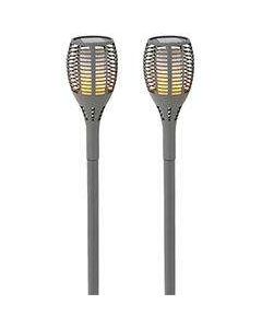 LÁMPA ENTAC 2 DB-OS, KERTI SZOLÁR, 33 LED, 56CM, LÁNG EFFEKTEL