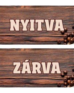 TÁBLA NYITVA-ZÁRVA 9, 20X10