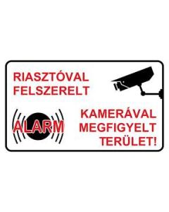 TÁBLA KAMERÁVAL ÉS RIASZTÓVAL MEGFIGYELT TERÜLET, 25X15