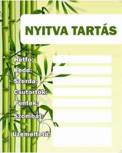 TÁBLA NYITVATARTÁS 1, 20X25