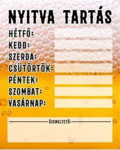 TÁBLA NYITVATARTÁS 5, 20X25