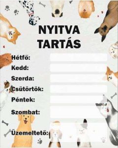 TÁBLA NYITVATARTÁS 6, 20X25