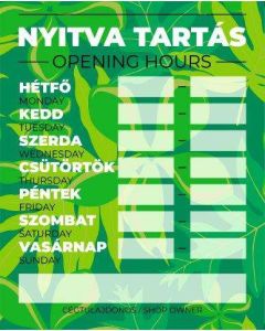TÁBLA NYITVATARTÁS 8, 20X25