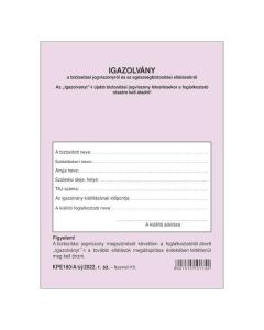KPE 160/A/ÚJ/2022 TB IGAZOLVÁNY
