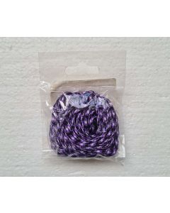 DEKOR ZSINÓR 2MM/5MÉTER, LILA-FEHÉR-FEKETE