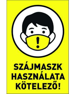 MATRICA MASZK HASZNÁLATA KÖTELEZŐ, 01, SÁRGA