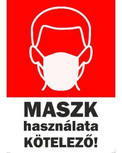 MATRICA MASZK HASZNÁLATA KÖTELEZŐ, 02, PIROS