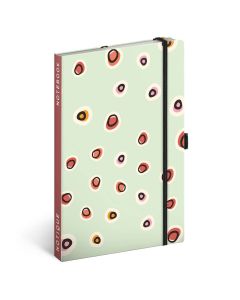 NOTESZ GUMIS VONALAS, KEMÉNYTÁBLÁS, 13X21, DOTS