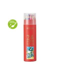 SZÍNES CERUZA M&G, 24DB-OS, AKVARELL,HATSZÖGLETŰ, ECSETTEL AWP36810