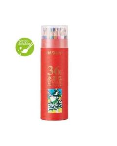 SZÍNES CERUZA M&G, 36 DB-OS, AKVARELL,HATSZÖGLETŰ, ECSETTEL AWP36836