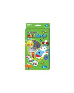 ÜVEGFESTÉK SZETT, 6X10,5 ML FESTÉK+6 DB MŰANYAG KÉP, CAR