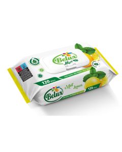 NEDVES TÖRLŐKENDŐ BELUX, MENTOL-CITROM, 120 DB-OS