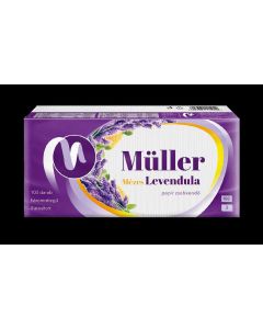 PAPÍRZSEBKENDŐ MÜLLER, 3 RÉTEGŰ, 100 DB-OS LEVENDULA