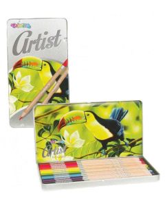 SZÍNES CERUZA COLORINO ARTIST, 12 DB-OS, FÉMDOBOZOS