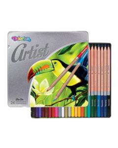 SZÍNES CERUZA COLORINO ARTIST, 24 DB-OS, FÉMDOBOZOS