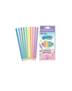 SZÍNES CERUZA COLORINO SCHOOL, 10DB-OS, PASZTELL