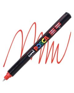 KREATÍV, MARKER, UNI, POSCA, PC 1MR, TŰHEGYŰ 15, PIROS, 2UPC1MP