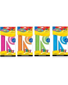 VONALZÓKÉSZLET COLORINO SCHOOL, 3 DB-OS, 15 CM HAJLÉKONY