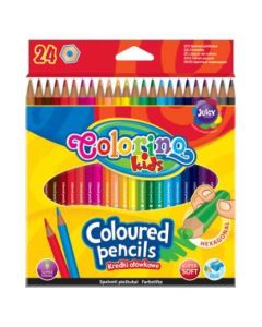 SZÍNES CERUZA COLORINO HEXAGONAL, KIDS 24 DB-OS