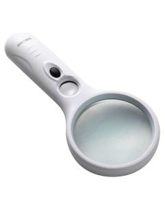 NAGYÍTÓ KÉZI DELI, 2,5X  11X, LED LÁMPÁVAL 70 MM, FEHÉR
