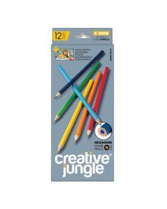 SZÍNES CERUZA CREATIVE JUNGLE, 12 DB-OS