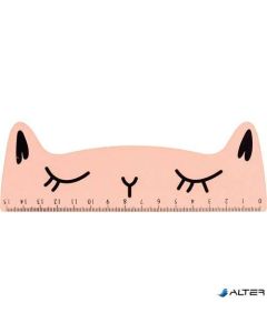 VONALZÓ CENTRUM, 15 CM, FA,MACSKAFEJES