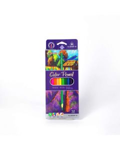 SZÍNES CERUZA 12 DB-OS YALONG, HÁROMSZÖGLETŰ