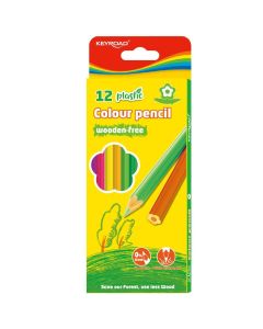 SZÍNES CERUZA 12 DB-OS, KEYROAD, 2,9 MM FAMENTES, VIRÁG ALAKÚ TEST, KR972399A