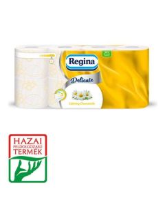 TOALETTPAPÍR REGINA DELICATE  3RÉTEGŰ, 150 LAP, KAMILLA, 8TEK./CSOMAG