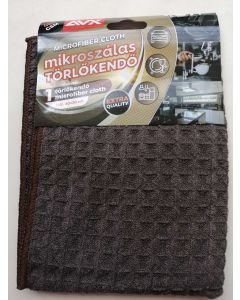 MIKROSZÁLAS TÖRLŐKENDŐ AVX, 60X30 CM, BARNA, BARNA SZEGÉLLYEL