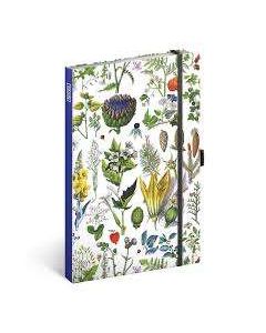 NOTESZ GUMIS VONALAS, KEMÉNYTÁBLÁS, 13X21, HERBS