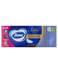 PAPÍRZSEBKENDŐ ZEWA SOFTIS, 4 RÉTEGŰ, 10X9 DB-OS SOFT & STRONG ILLATMENTES