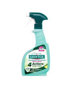 FERTŐTLENITŐ SANYTOL, UNIVERZÁLIS TISZTÍTÓ SPRAY, 500 ML 4 ACTIONS, LIME