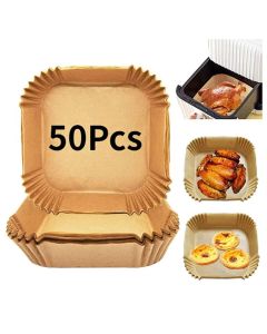 SÜTŐPAPÍR AIR FRYER, OLAJ NÉLKÜLI SÜTÉSHEZ NÉGYZET, 16 CM 50 DB/CSOMAG